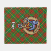 Couverture Polaire Clan Bruce Crest sur la chasse Tartan (Devant (Horizontal))