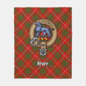 Couverture Polaire Clan Bruce Crest sur Tartan (Devant)