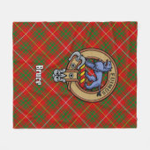 Couverture Polaire Clan Bruce Crest sur Tartan (Devant (Horizontal))