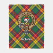Couverture Polaire Clan Buchanan Crest sur Tartan (Devant)