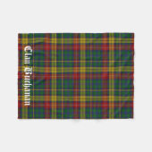 Couverture Polaire Clan Buchanan Tartan Fleece Blanche (Devant (Horizontal))