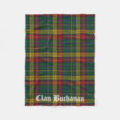 Couverture Polaire Clan Buchanan Tartan Fleece Blanche (Devant)