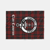 Couverture Polaire Clan Cameron Crest Badge et Tartan (Devant (Horizontal))