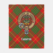 Couverture Polaire Clan Cameron Crest sur Tartan (Devant)