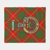 Couverture Polaire Clan Cameron Crest sur Tartan (Devant (Horizontal))