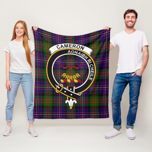 Couverture Polaire Clan Cameron De Erracht Moderne Tartan Plaid (En situation)