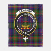 Couverture Polaire Clan Cameron De Erracht Moderne Tartan Plaid (Devant)