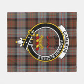 Couverture Polaire Clan Cameron De Erracht Patiné Tartan Plaid (Devant (Horizontal))