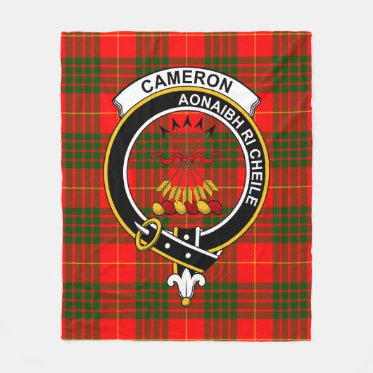 Couverture Polaire Clan Cameron Modern Tartan Plaid (Devant)