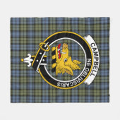 Couverture Polaire Clan Campbell Faded Tartan Plaid (Devant (Horizontal))