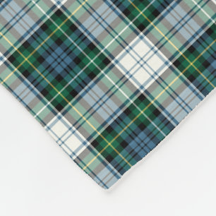 Couverture Polaire Clan Campbell habillé en vert et bleu Tartan