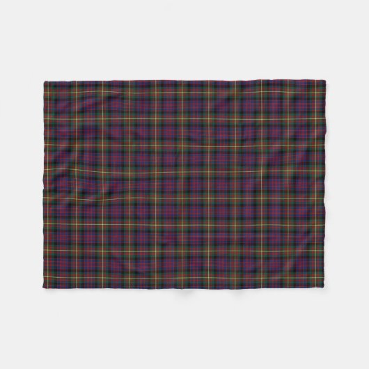 Couverture Polaire Clan Carnegie Bleu, Vert et Noir Tartan (Devant (Horizontal))