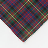 Couverture Polaire Clan Carnegie Bleu, Vert et Noir Tartan (Coin)