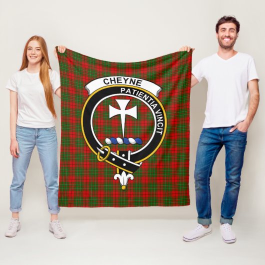 Couverture Polaire Clan Cheyne Tartan Plaid (En situation)