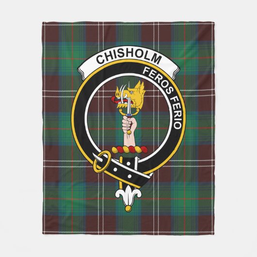 Couverture Polaire Clan Chisholm Chasse Ancien Tartan Plaid (Devant)