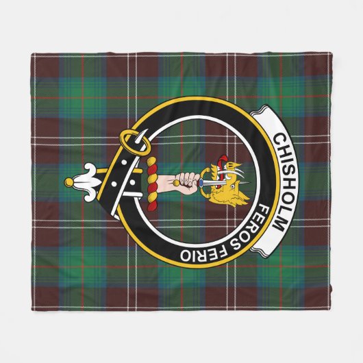 Couverture Polaire Clan Chisholm Chasse Ancien Tartan Plaid (Devant (Horizontal))
