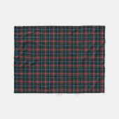 Couverture Polaire Clan Comyn et Cumming Tartan rouge et bleu (Devant (Horizontal))