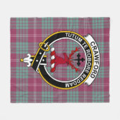 Couverture Polaire Clan Crawford Ancien Tartan Plaid (Devant (Horizontal))