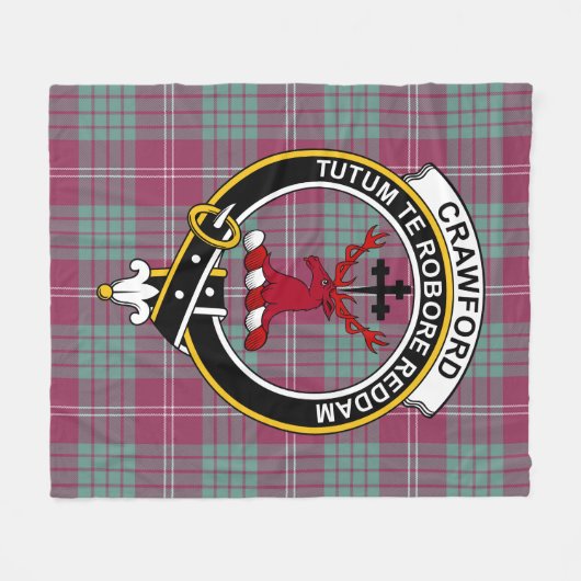 Couverture Polaire Clan Crawford Ancien Tartan Plaid (Devant (Horizontal))