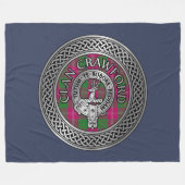Couverture Polaire Clan Crawford Crest & Tartan Knot (Devant (Horizontal))