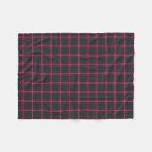 Couverture Polaire Clan Crawford Dark Red et Green Tartan (Devant (Horizontal))