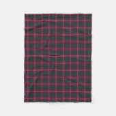 Couverture Polaire Clan Crawford Dark Red et Green Tartan (Devant)