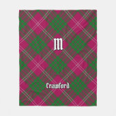Couverture Polaire Clan Crawford Tartan Fleece Blanche (Devant)
