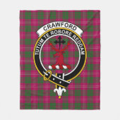 Couverture Polaire Clan Crawford Tartan Plaid (Devant)