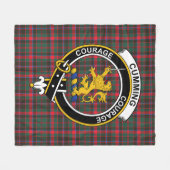Couverture Polaire Clan Cumming Chasse Ancien Tartan Plaid (Devant (Horizontal))