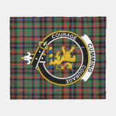 Couverture Polaire Clan Cumming Chasse Ancien Tartan Plaid (Devant (Horizontal))
