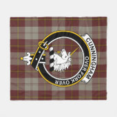 Couverture Polaire Clan Cunningham Burgundy Dancers Tartan Plaid (Devant (Horizontal))