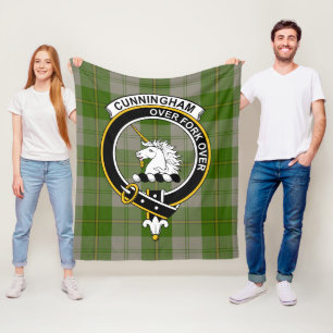 Couverture Polaire Clan Cunningham Danseuses Vertes Tartan Plaid