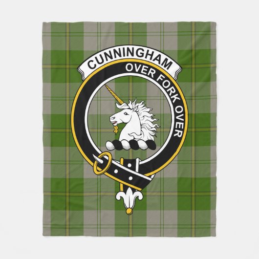 Couverture Polaire Clan Cunningham Danseuses Vertes Tartan Plaid (Devant)