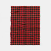 Couverture Polaire Clan Cunningham Tartan rouge et noir (Devant)