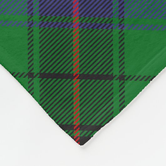 Couverture Polaire Clan Davidson Crest sur Tartan (Coin)