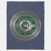 Couverture Polaire Clan Davidson Crest & Tartan Knot (Devant)
