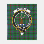 Couverture Polaire Clan Davidson Tartan Plaid (Devant)