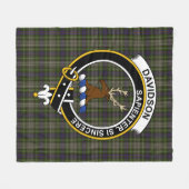Couverture Polaire Clan Davidson Tulloch robe Tartan Plaid (Devant (Horizontal))