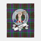 Couverture Polaire Clan de chasse Brodie Badge Tartan Plaid (Devant)