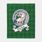 Couverture Polaire Clan de chasse Dunbar Badge Tartan Plaid (Devant)