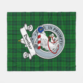 Couverture Polaire Clan de chasse Dunbar Badge Tartan Plaid (Devant (Horizontal))