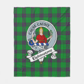 Couverture Polaire Clan de chasse Elphinstone Badge Tartan Plaid (Devant)