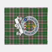 Couverture Polaire Clan de chasse gris Badge Tartan Plaid (Devant (Horizontal))