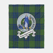 Couverture Polaire Clan de chasse Montgomery Badge Tartan Plaid (Devant)