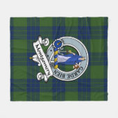 Couverture Polaire Clan de chasse Montgomery Badge Tartan Plaid (Devant (Horizontal))