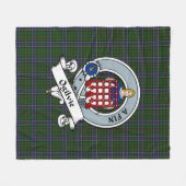 Couverture Polaire Clan de chasse Ogilvie Badge Tartan Plaid (Devant (Horizontal))
