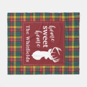 Couverture Polaire Clan de Noël personnalisé Clan Buchanan Plaid (Devant (Horizontal))