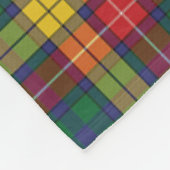 Couverture Polaire Clan de Noël personnalisé Clan Buchanan Plaid (Coin)