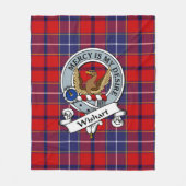 Couverture Polaire Clan de robe Wishart Badge Tartan Plaid (Devant)