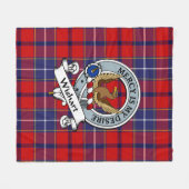 Couverture Polaire Clan de robe Wishart Badge Tartan Plaid (Devant (Horizontal))